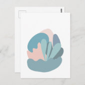 Coole Abstrakte Modernität in Blau und Rot Postkarte (Vorne/Hinten)