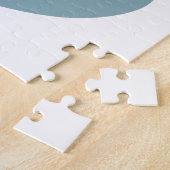 Coole Abstrakte Modernität in Blau und Rot Puzzle (Seite)