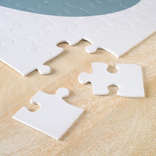 Coole Abstrakte Modernität in Blau und Rot Puzzle (Seite)