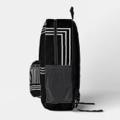 Coole Abstrakte Monogramm Bedruckter Rucksack (Rechts)