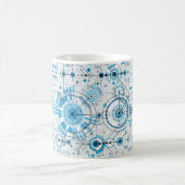 Coole Abstrakte Motor-Technologie Kaffeetasse (Mittel)