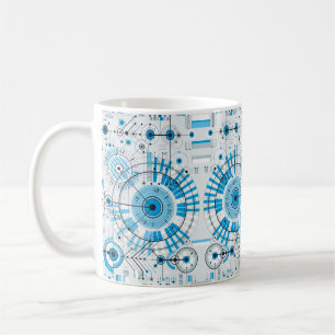 Coole Abstrakte Motor-Technologie Kaffeetasse