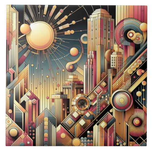 Coole abstrakte Musterliebhaber Fliese (Vorderseite)