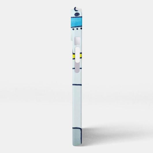 Coole Abstrakte Polka Dot Blocks  iPhone Hülle (Linke Seite)