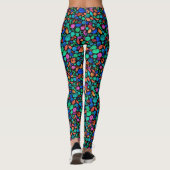 Coole Abstrakte Polka Dot Stone Wasserfarbe Leggings (Rückseite)