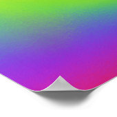 Coole Abstrakte Regenbogenkunst Poster (Ecke)