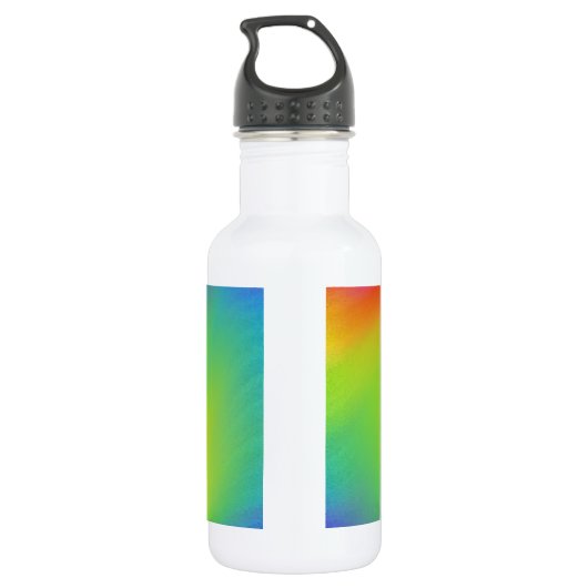Coole Abstrakte Regenbogenkunst Trinkflasche (Rückseite)