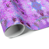 Coole Abstrakte Retro-Natur in heißrosa und Lila Geschenkpapier (Rolleneckpunkt)