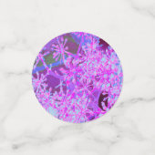 Coole Abstrakte Retro-Natur in heißrosa und Lila Konfetti (Klein Vorderseite)