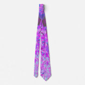 Coole Abstrakte Retro-Natur in heißrosa und Lila Krawatte (Rückseite)