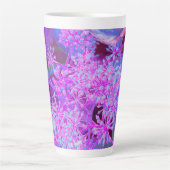 Coole Abstrakte Retro-Natur in heißrosa und Lila Milchtasse (Vorderseite)