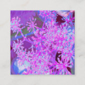Coole Abstrakte Retro-Natur in heißrosa und Lila Quadratische Visitenkarte (Vorderseite)