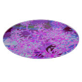 Coole Abstrakte Retro-Natur in heißrosa und Lila Schneidebrett (Ecke)