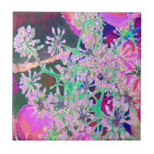 Coole Abstrakte Retro-Natur in Rosa und Kalkgrün