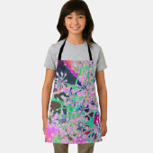 Coole Abstrakte Retro-Natur in Rosa und Kalkgrün Schürze (Insitu)