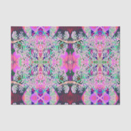 Coole Abstrakte Retro-Natur in Rosa und Kalkgrün Seidenpapier