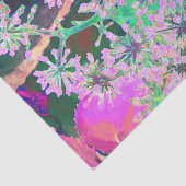 Coole Abstrakte Retro-Natur in Rosa und Kalkgrün Seidenpapier (Ausschnitt)