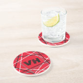 Coole Abstrakte Rot Stripter Gitarreneinträge Getränkeuntersetzer (Seite)