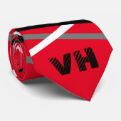 Coole Abstrakte Rot Stripter Gitarreneinträge Krawatte (Gerollt)