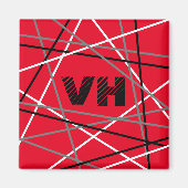 Coole Abstrakte Rot Stripter Gitarreneinträge Magnet (Vorne)