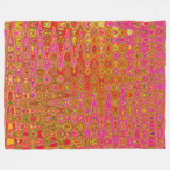Coole Abstrakte Rot-und Gelb-Atomtaschen Zigzags Fleecedecke (Vorderseite (Horizontal))