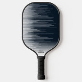 Coole Abstrakte Schwarz-weiße Zeilen, benutzerdefi Pickleball Schläger (Vorderseite)