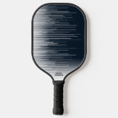 Coole Abstrakte Schwarz-weiße Zeilen, benutzerdefi Pickleball Schläger (Rückseite)