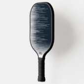 Coole Abstrakte Schwarz-weiße Zeilen, benutzerdefi Pickleball Schläger (Links)
