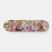 Coole Abstrakte Vintage Blumenart Skateboard (Horizontal)