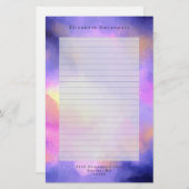 Coole Abstrakte Wasserfarbe Kosmische Raumgestaltu Briefpapier (Vorne/Hinten)