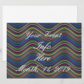 Coole Abstrakte Wavy Line Art Thunder_Cove (Vorne/Hinten)