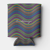 Coole Abstrakte Wavy Line Art Thunder_Cove Dosenkühler (Vorderseite)