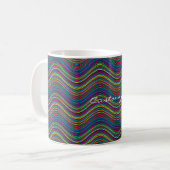 Coole Abstrakte Wavy Line Art Thunder_Cove Kaffeetasse (Vorderseite Links)
