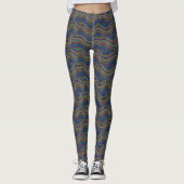 Coole Abstrakte Wavy Line Art Thunder_Cove Leggings (Vorderseite)