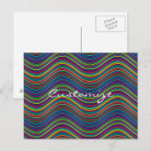 Coole Abstrakte Wavy Line Art Thunder_Cove Postkarte (Vorne/Hinten)
