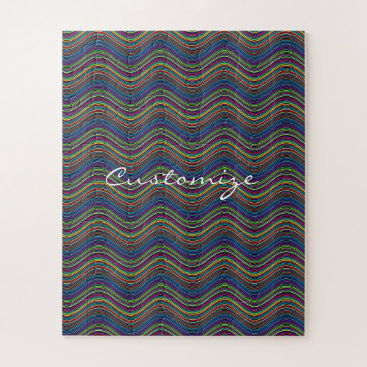 Coole Abstrakte Wavy Line Art Thunder_Cove Puzzle (Vertikal)