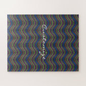 Coole Abstrakte Wavy Line Art Thunder_Cove Puzzle (Horizontal)