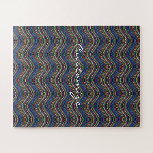 Coole Abstrakte Wavy Line Art Thunder_Cove Puzzle (Horizontal)