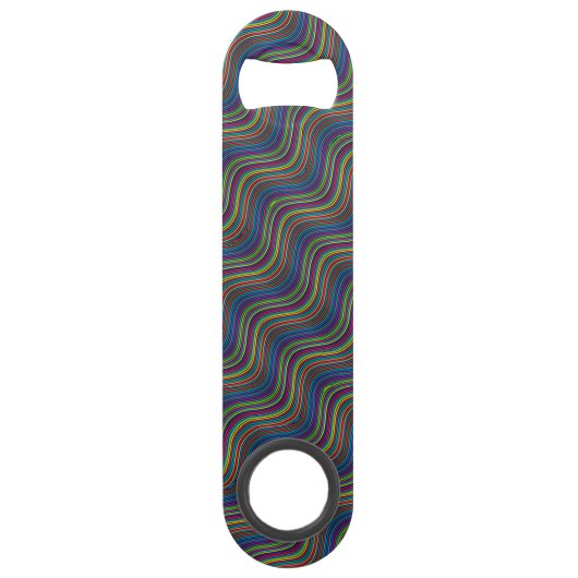Coole Abstrakte Wavy Line Art Thunder_Cove Speed Flaschenöffner (Rückseite)
