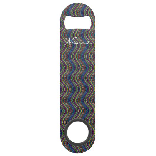 Coole Abstrakte Wavy Line Art Thunder_Cove Speed Flaschenöffner (Vorderseite)