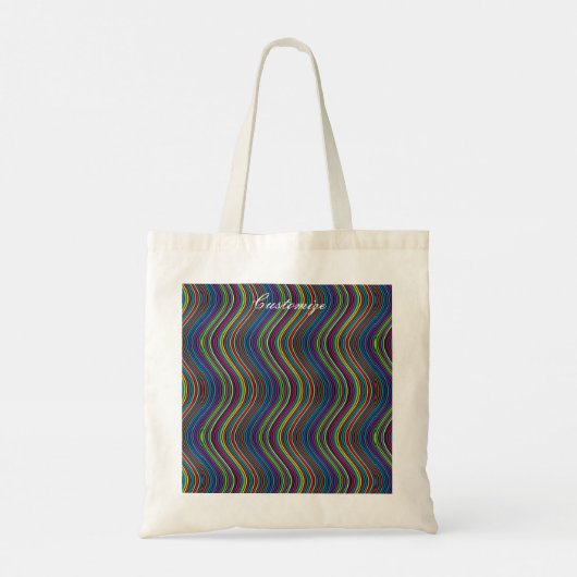 Coole Abstrakte Wavy Line Art Thunder_Cove Tragetasche (Rückseite)