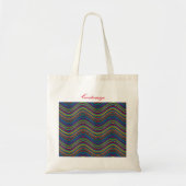 Coole Abstrakte Wavy Line Art Thunder_Cove Tragetasche (Vorne)
