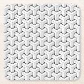 Coole, Abstrakte, Y Shaped Cubes Rechteckiger Pappuntersetzer (Vorderseite)