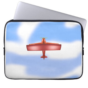 Coole Adventurous Flying Red Flugzeug Electronics Laptopschutzhülle
