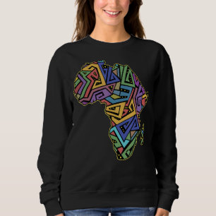 Coole Afrika-Karte Afrikaner Geografie-Welt Sweatshirt