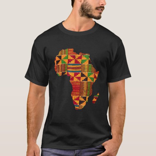 Coole Afrika Karte Kente Tuch für Männer Frauen Af T-Shirt (Vorderseite)