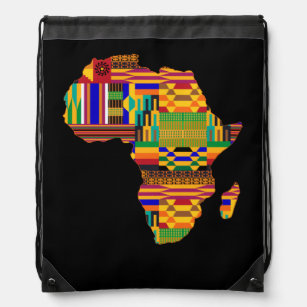 Coole Afrika Karte Kente Tuch für Wo African Lover Sportbeutel