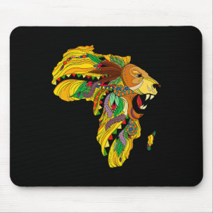 Coole Afrika-Karte Löwe Tril Afrikanischer König S Mousepad