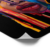 Coole afrikanische Afro Color Painted Face Junet Poster (Ecke)