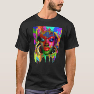 Coole afrikanische Afro-Frauen farblackierte Gesic T-Shirt